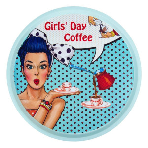 Toya Round Tray- Girls Day Coffee