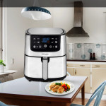 Maxchef 8 Litre Inox Geniş Hazneli Xxl Yeniden Isıtma Fonksiyonlu Airfryer Sıcak Hava Fritözü