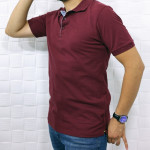 5178 Erkek Polo Yaka Bordo T-shirt