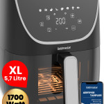 Gustofry 1700w Xl Dokunmatik 8 Ön Ayarlı Cam Kapaklı Hazne Aydınlatmalı Airfryer Sıcak Hava Fritözü