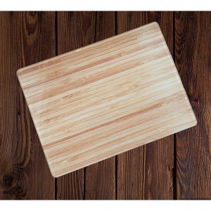 Glass Cutting Board 40x30 Cm With Wooden Appearance