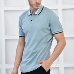 Mint Erkek Polo Yaka Modern Kesim Pike Kumaş T-shirt F5429