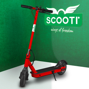 Kırmızı Katlanabilir Farlı Elektrikli Scooter