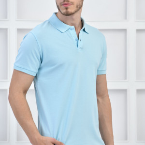 Mavi Erkek Düz Pike Polo Yaka Likralı Slim Basıc T-shirt F51610
