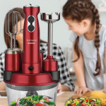 Blendactive 1000 Watt 5 In 1 Mutfak Robotu Multi Blender Seti Vişne Kırmızı