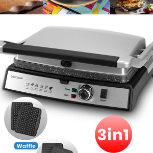 Grillart 2000Watt 3in1 Granit Çıkarılabilir Plaka Waffle, Izgara, Tost Makinesi
