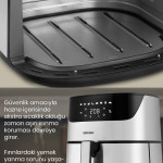 Chefcook 2000 Watt Yüksek Güç 6,4 Litre Inox Geniş Xxl Dokunmatik Airfryer Yağsız Sıcak Hava Fritözü