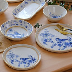 Bluebird Gilded 93 Piece Ceramic Dining Set For 12 People
