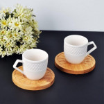 Bamboo Porcelain 2-piece Coffee Cup - Impeller