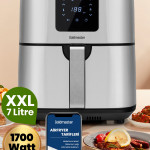 Brenda 7 Litre Inox Geniş Hazneli Xxl Dokunmatik 8 Ön Ayarlı Airfryer Sıcak Hava Fritözü