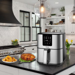 7 Litre Inox Geniş Hazneli Xxl Dokunmatik 8 Ön Ayarlı Airfryer Sıcak Hava Fritözü