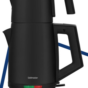 Akasya Siyah Xl 2200 Watt Patentli Damlatmayan Tasarımı Paslanmaz Çelik Çay Makinesi Ve Su Isıtıcısı