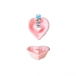 Cake Tin With Pink Silicone Heart