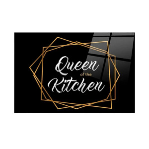 Cam Ocak Arkası- Siyah Queen Of The Kitchen