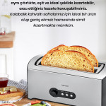 Morning Inox Geniş Ekmek Hazneli 7 Seviyeli Buz Çözme Özellikli Ekmek Kızartma Makinesi