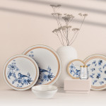 Blue Bird Gilded 27 Pieces Presentation And Catering Set For 6 People