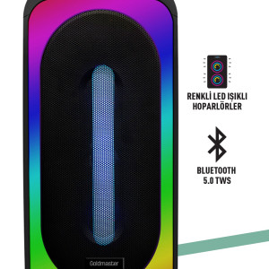 Taşınılabilir Kablosuz Bluetooth Hoparlör Led Işıklı Party Box