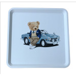 Square Tray - Car And Teddy Bear