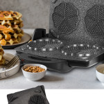 Trihot 3 In 1 Granit Çıkarılabilir Plakalı Waffle Izgara Tost Makinesi 6 Dilim Siyah