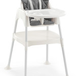 Angel Melek Kanatlı Çalışma Masalı Mama Sandalyesi -gri Pedli