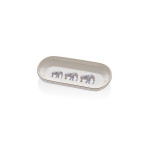 Set of ceramic kayak plates with elephant and gilding