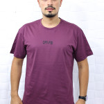 Off- Baskılı Bisiklet Yaka Erkek T-shirt 5481