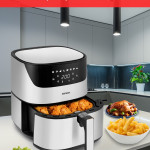 Chefcook 2000 Watt Yüksek Güç 6,4 Litre Inox Geniş Xxl Dokunmatik Airfryer Yağsız Sıcak Hava Fritözü