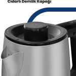 Dore Inox Xl 2200 Watt Patentli Damlatmayan Tasarımı Paslanmaz Çelik Çay Makinesi Ve Su Isıtıcısı