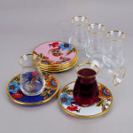 Lorena Asorti Gilded 25 Pieces Cake Tea Serving Set For 6 People