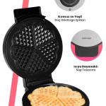 Jelly Inox 1000 Watt Taşmayı Önleyen Derin Plakalı Aşırı Isınmaya Dayanıklı Waffle Makinesi