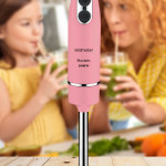 Maximix Pembe 1000 Watt 4 Bıçaklı Paslanmaz Çelik Turbo Hız Ayarlı El Blender