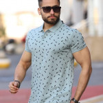 Mint Erkek Desenli Polo Yaka T-shirt 5486