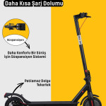 Güçlü Motor Süspansiyonlu Katlanabilir Elektrikli Scooter