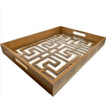 Wooden Glazed Decor Tray- Versaj