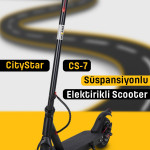 Güçlü Motor Süspansiyonlu Katlanabilir Elektrikli Scooter