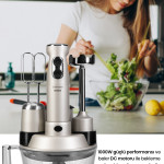 Elenamax Silver 1000 Watt Hız Ayarlı %100 Bakır Motor 5 In 1 Mutfak Robotu Multi Blender Seti