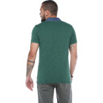 Erkeke Yeşil Polo Denim Yaka Nakışlı Pike Slim Fit T-shirt F559