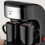 Zinde Yıkanabilir ve Temizlenebilir Filtreli Çift Kupalı Filtre Kahve Makinesi