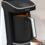 Kıvam Beyaz Silver Geniş Hazneli Akıllı Yerleştirme Patentli Türk Kahve Makinesi