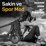 500W ön arka süspansiyonlu 10" patlamaz lastik elektrikli scooter