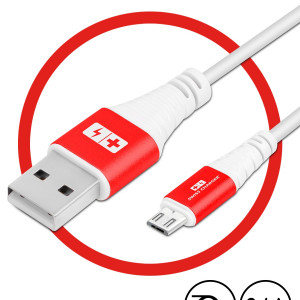 MİCRO USB Hızlı Şarj Data Aktarım Kablosu 1 m Beyaz