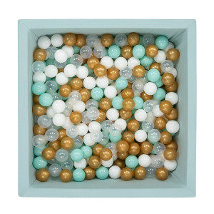 Bubble Pop Mint Kare Top Havuzu-mint/beyaz/şeffaf/gold