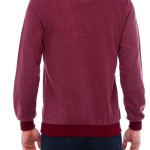 Men's Burgundy Fitted Sweatshirt with Bicycle Collar Thessaloniki