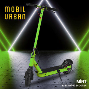 Mint Led Ekranlı Katlanabilir Elektrikli Scooter Yeşil