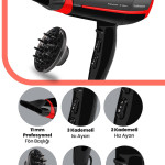 Fönmax Profesyonel Ultra Ince Kuaför Fön Makinesi Ve Difüzör Başlıklı Saç Kurutma Fön Makinesi