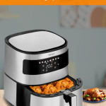 Premio 2000 Watt Yüksek Güç 6,4 Litre Inox Geniş Xxl Dokunmatik Airfryer Yağsız Sıcak Hava Fritözü