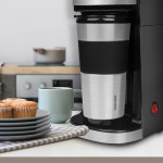 Karnaval 750 Watt Paslanmaz Termos Bardaklı Kişisel Filtre Kahve Makinesi