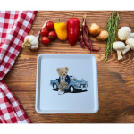 Square Tray - Car And Teddy Bear