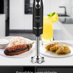 Biostick Siyah 1000 Watt Hız Ayarlı 4 Bıçaklı Paslanmaz Çelik El Blender