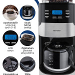 Proexpert Profesyonel Dijital Zaman Ayarlı Sıcak Tutma Fonksiyonlu Öğütücülü Filtre Kahve Makinesi